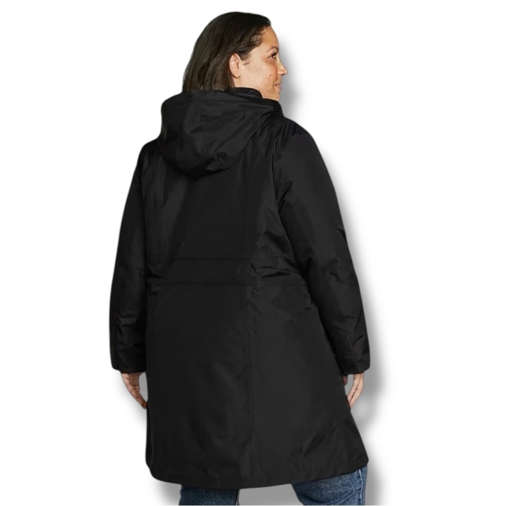 EDDIE BAUER Women's Girl on the Go® Insulated Waterproof Trench Coat 3X - Black - Picture 2 of 16